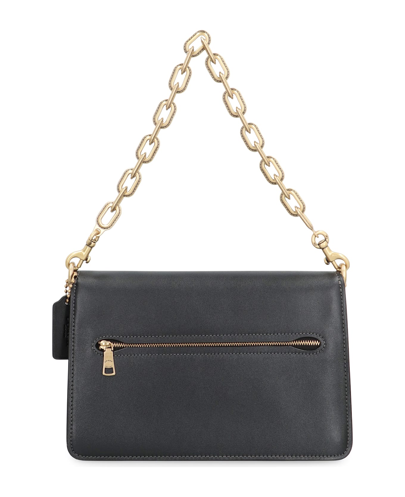 Coach Shoulder Bag With Tabby Chain - black
