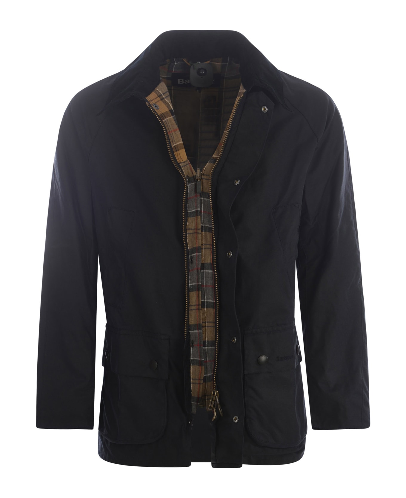 Barbour Ashby Waxed Cotton Jacket - Navy