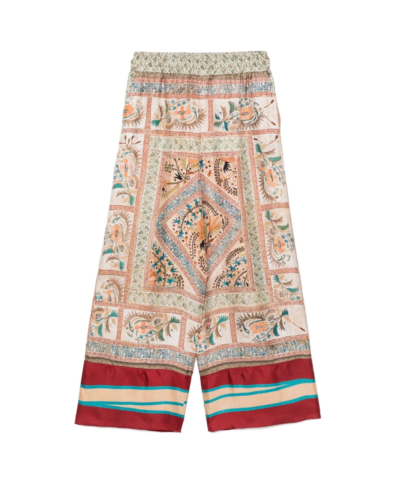 Pierre-Louis Mascia Printed Silk Trouser - Beige