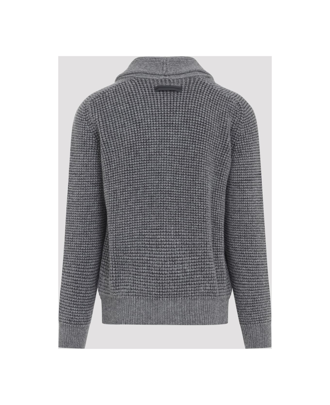 Zegna Cashmere Cardigan - GREY