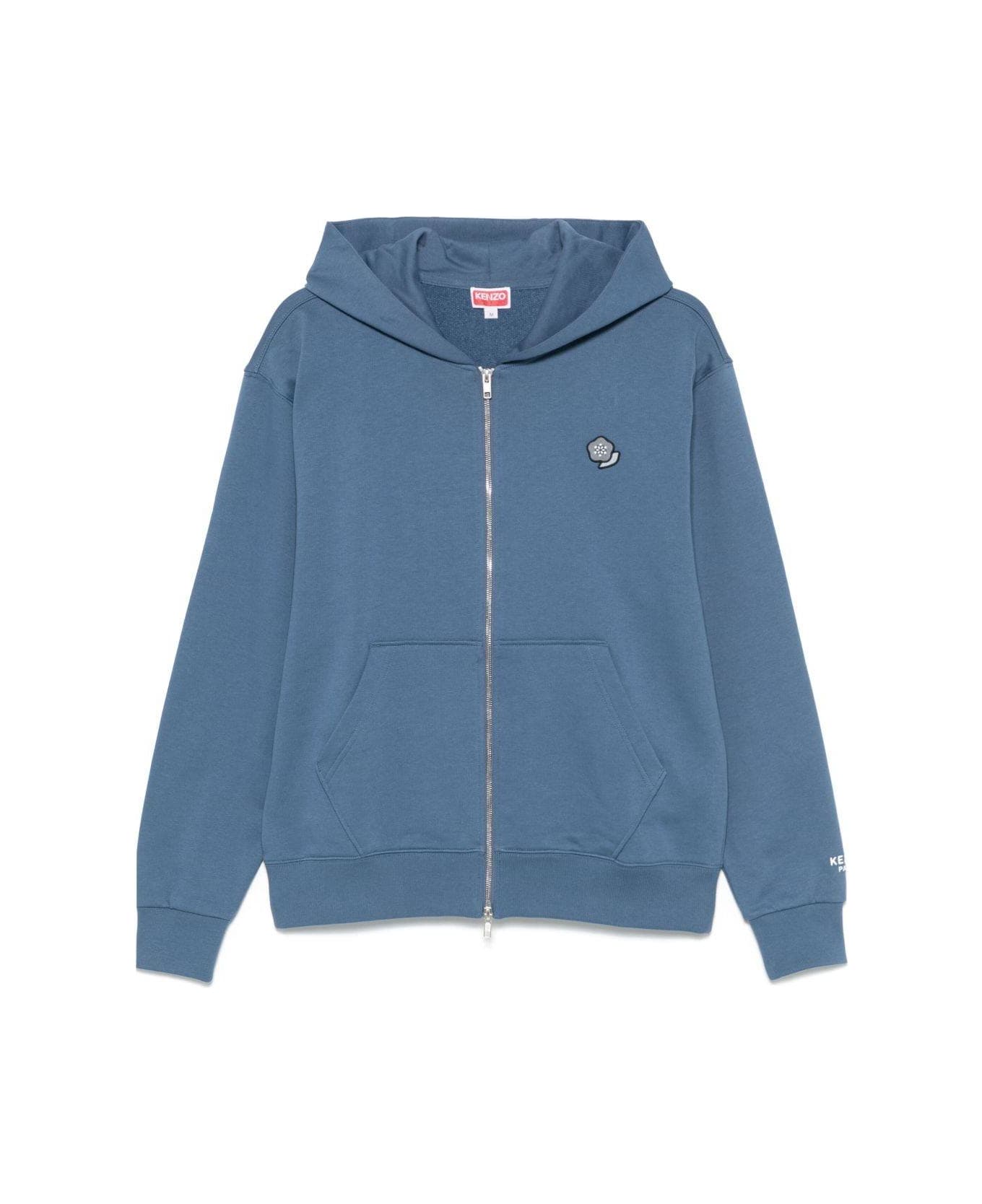 Kenzo Zip-up Hoodie Sweater - Blue