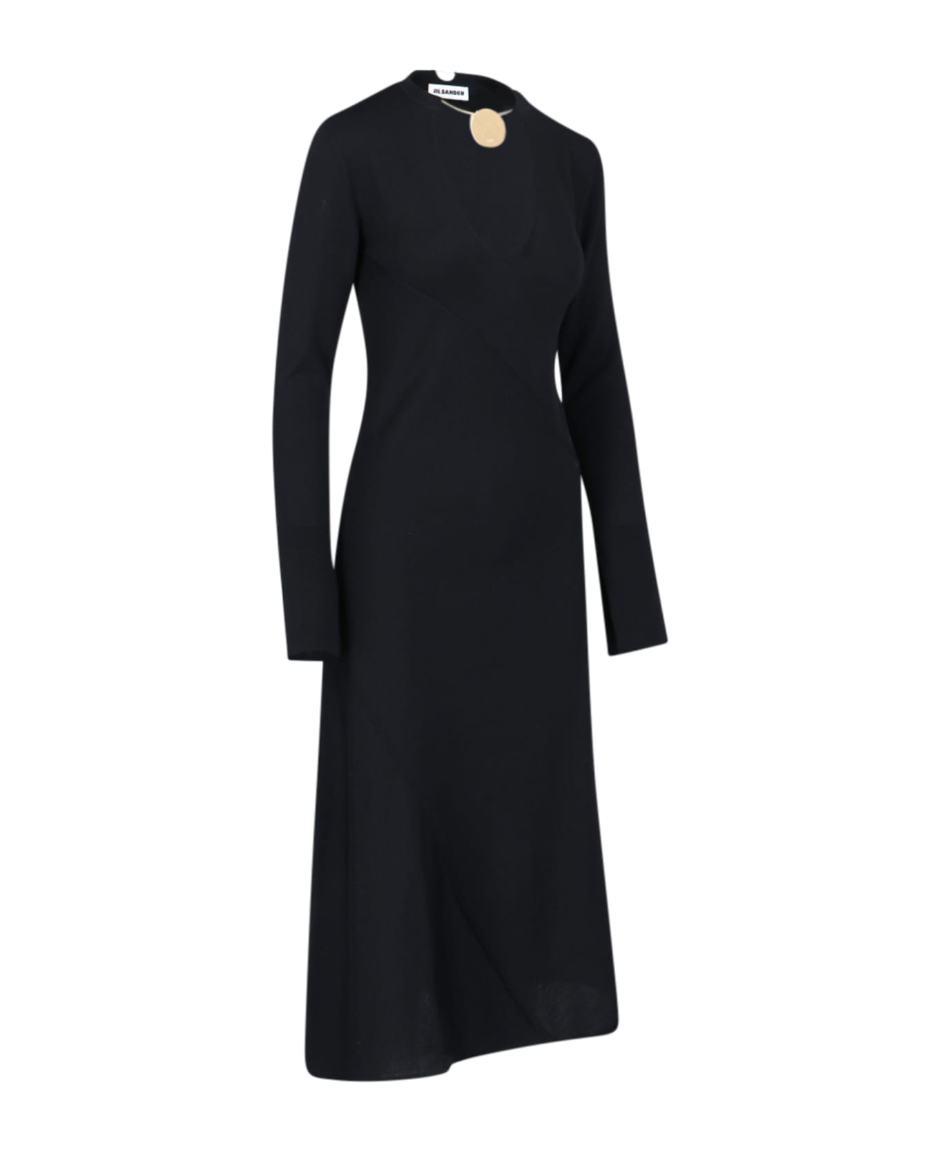 Jil Sander Necklace Detail Dress - Black  