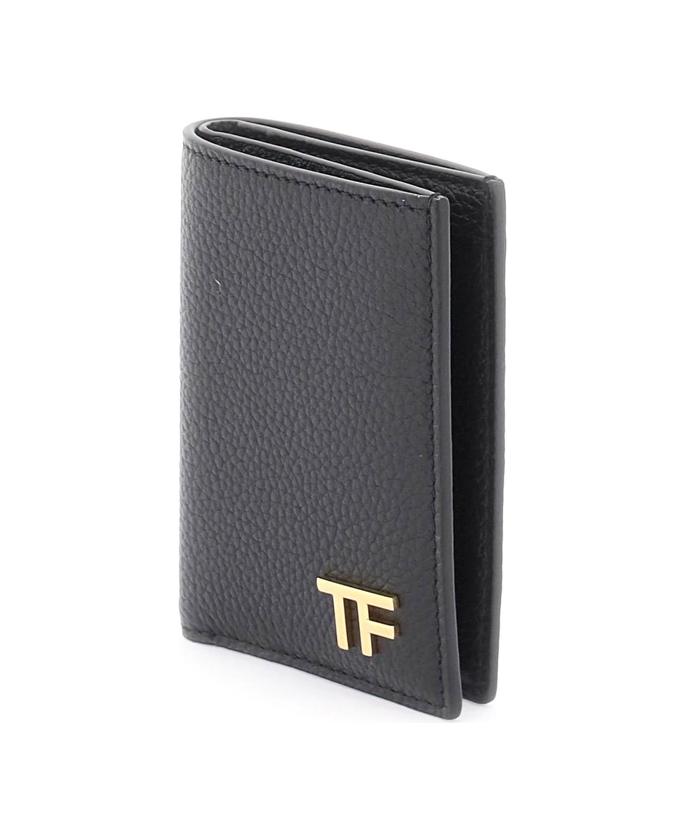 Tom Ford Grained Leather Card Holder - Black