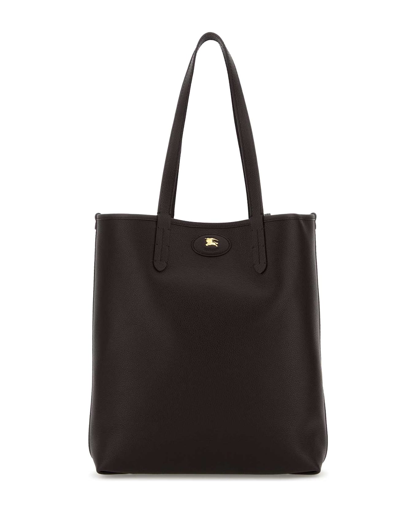 Burberry Dark Brown Leather Bloomsbury Shopping Bag - SANDPEAT
