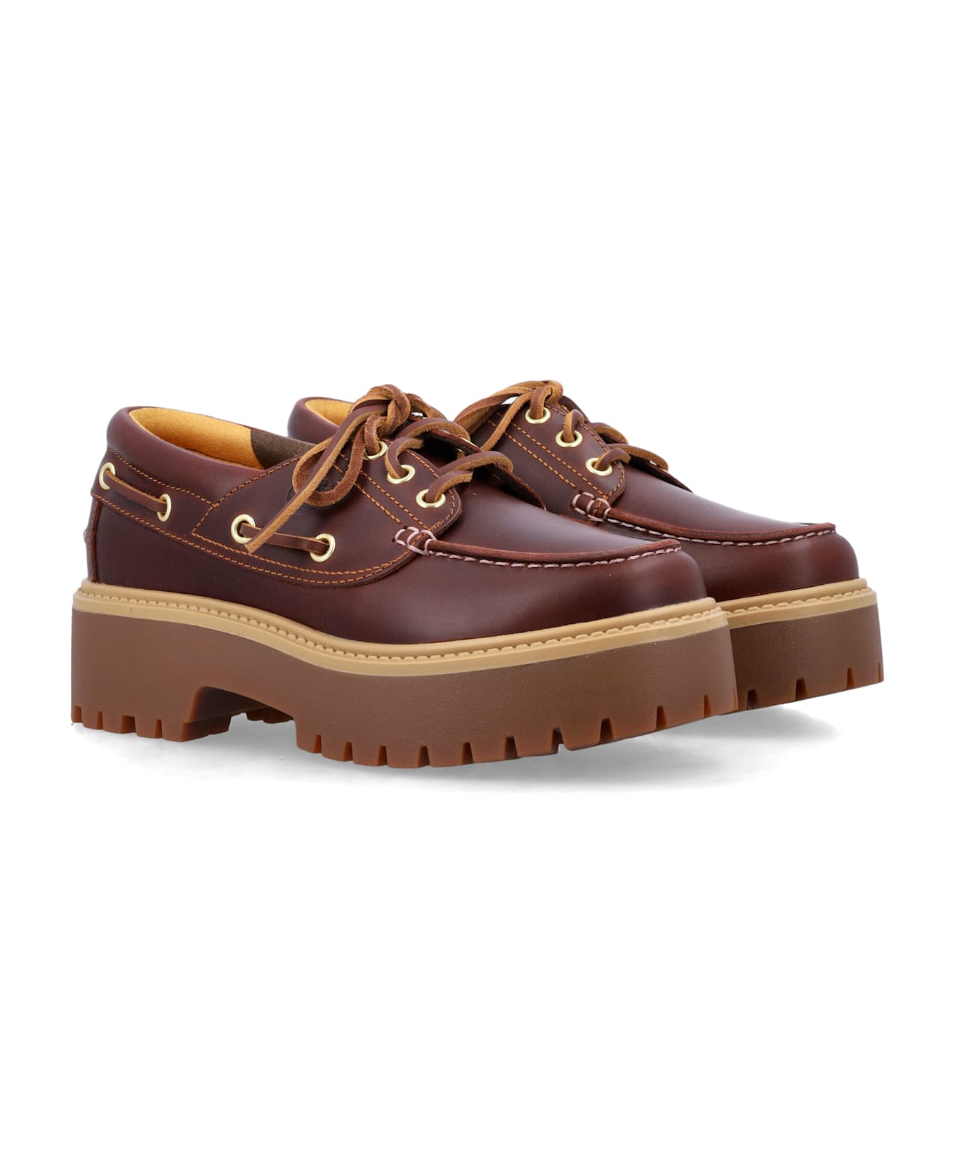 Timberland Leather Platform Boat Shoes - ROOTBEAR