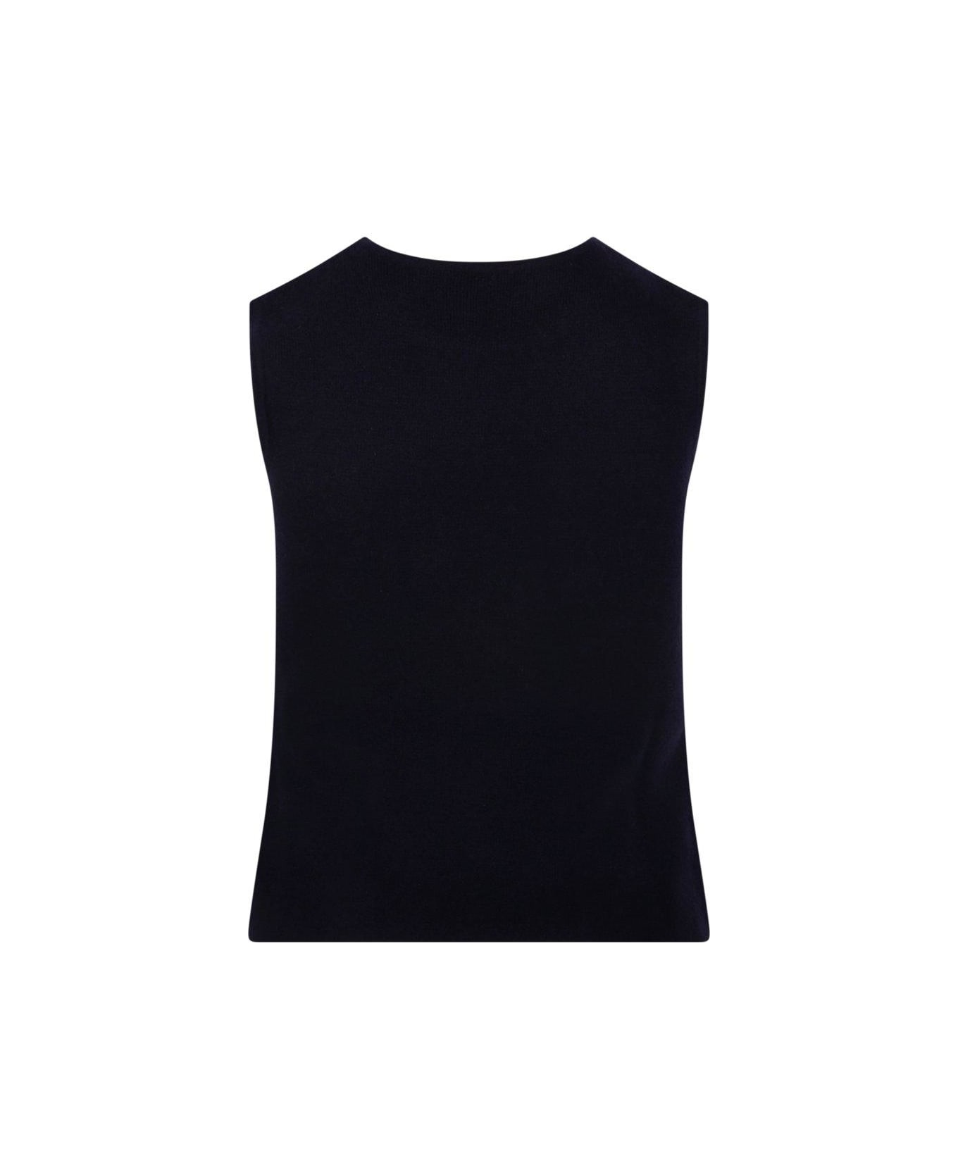 Max Mara Crewneck Sleeveless Top - BLUE