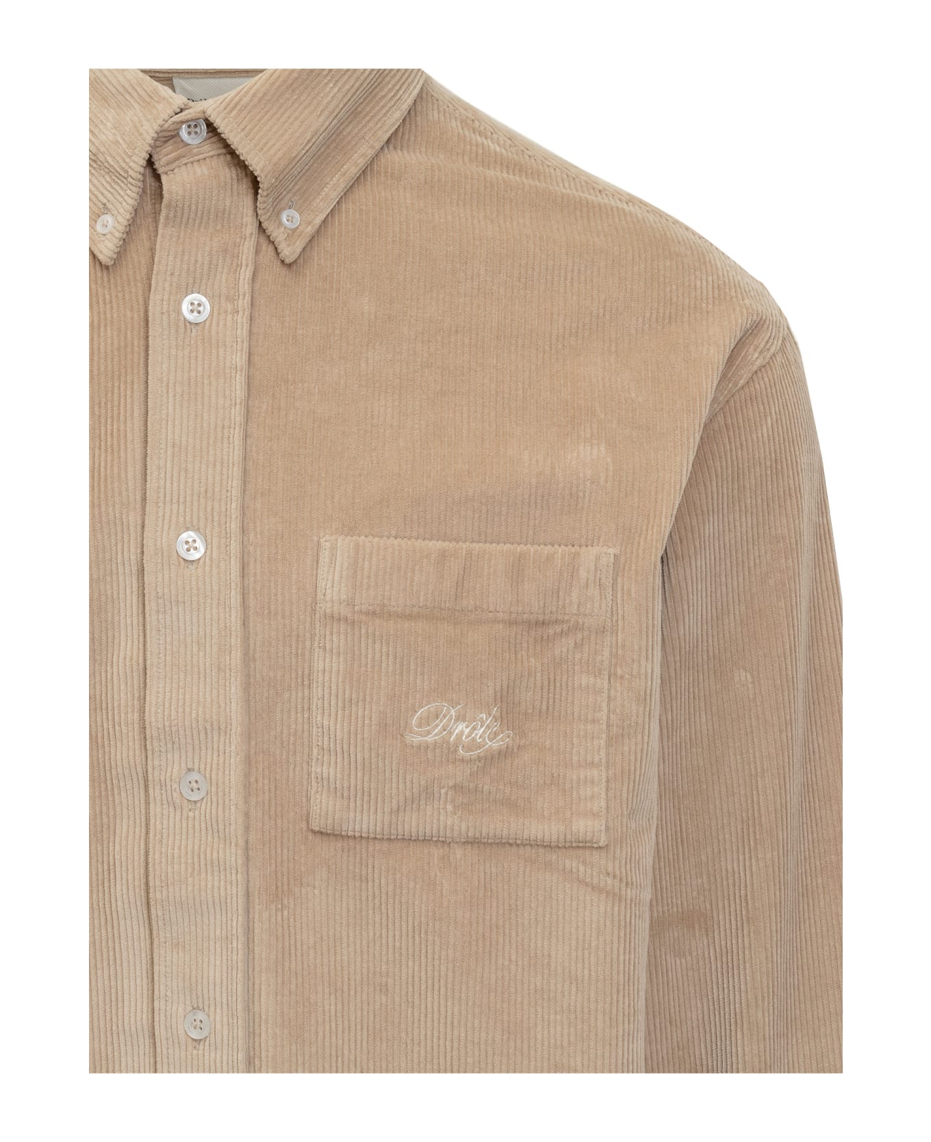 Drôle de Monsieur Corduroy Shirt - Beige