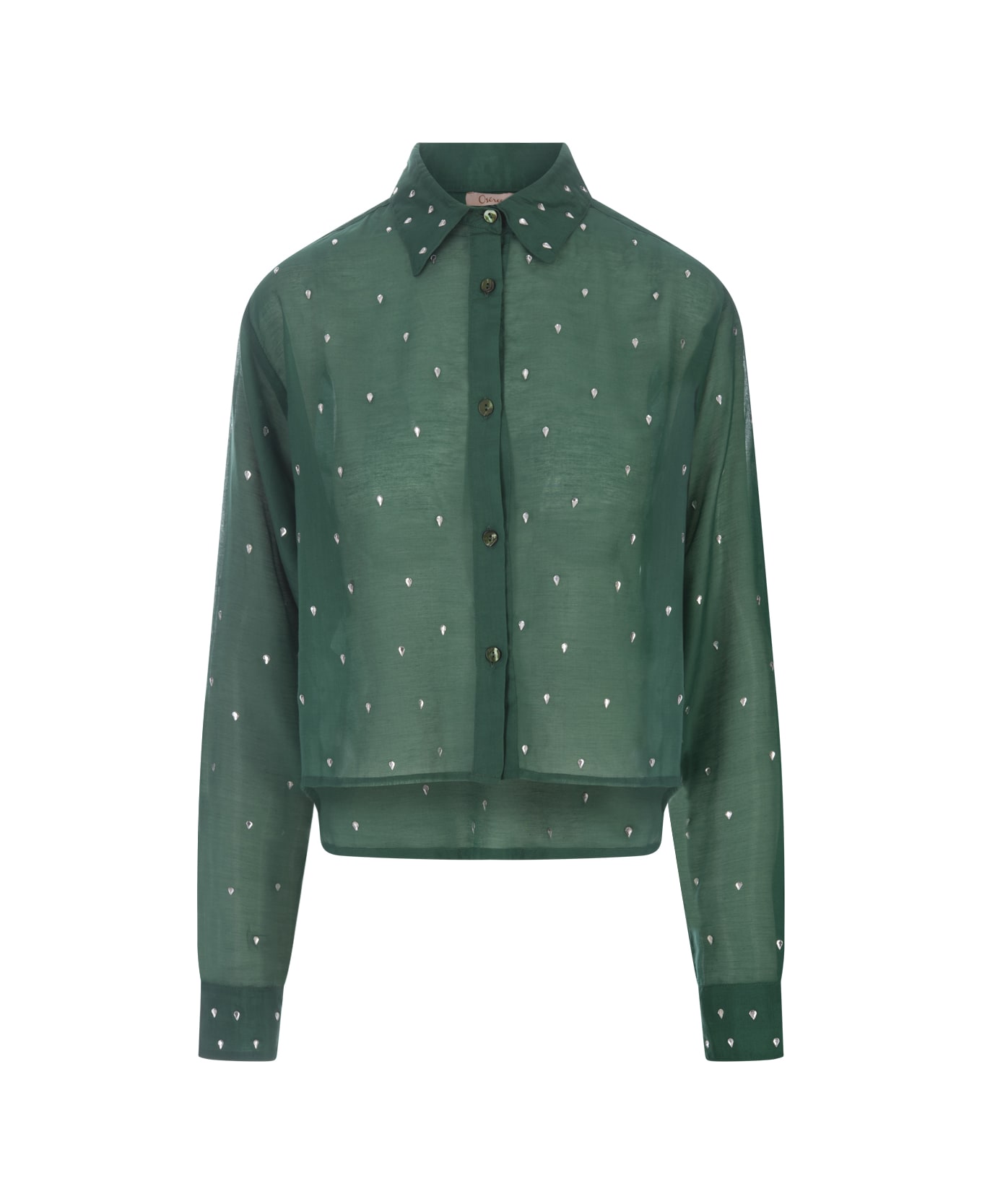 Oseree Green Gem Cut Shirt - Green