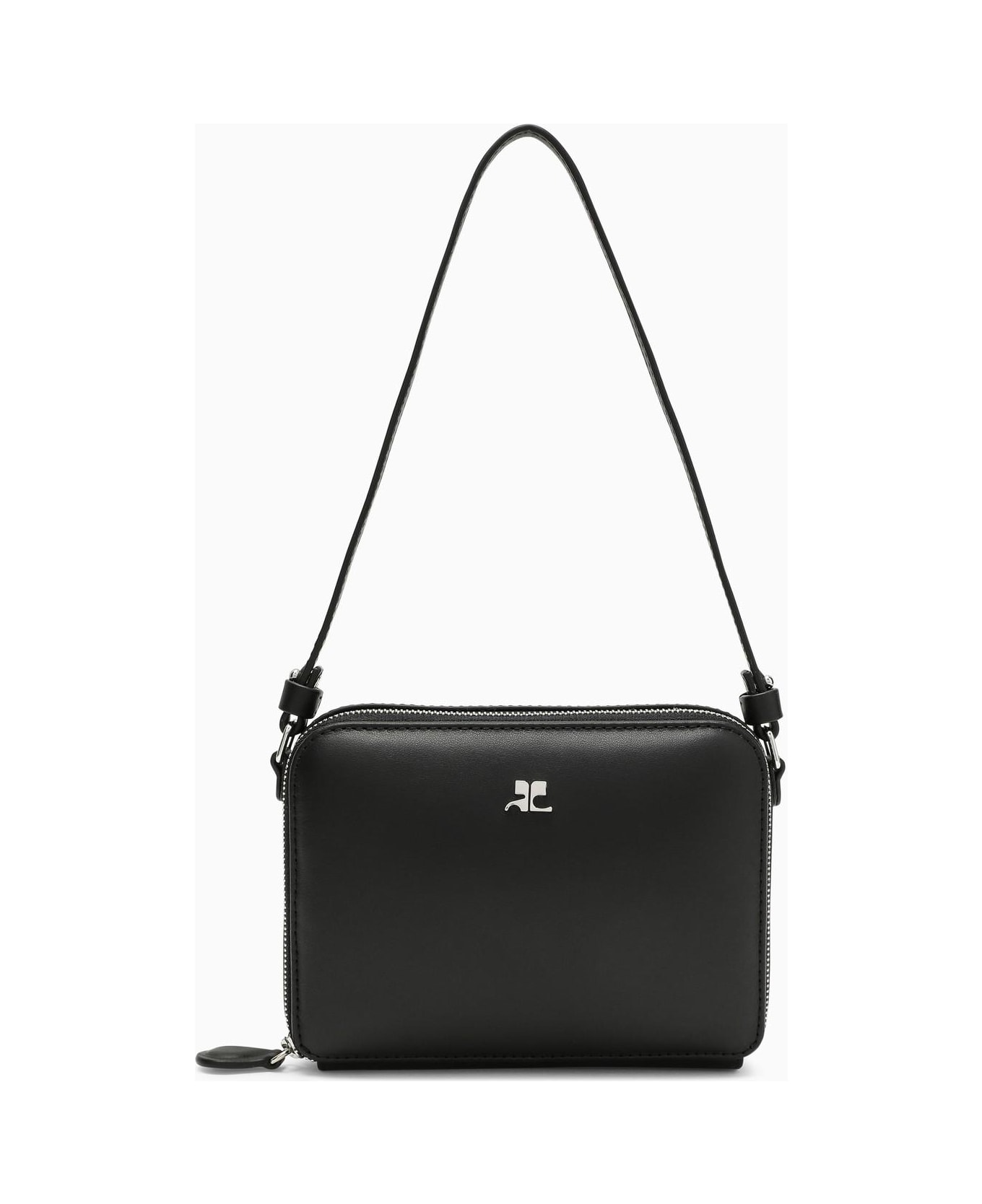 Courrèges Black Leather Shoulder Bag - 9999 BLACK