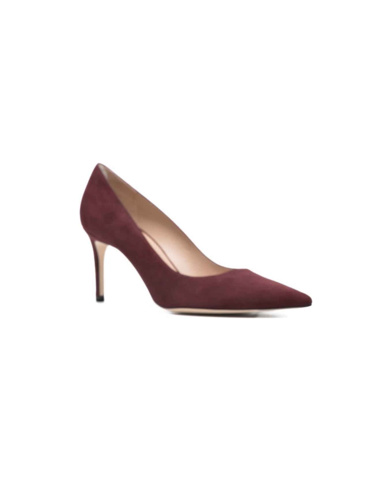 Stuart Weitzman Antique Purple Suede Heel Pump - Bordeaux