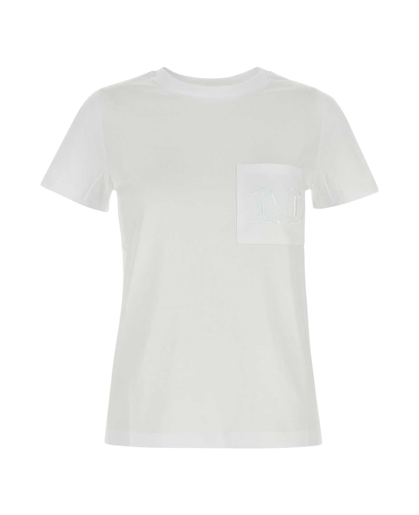 Max Mara White Cotton Papaia T-shirt - BIANCO OTTICO