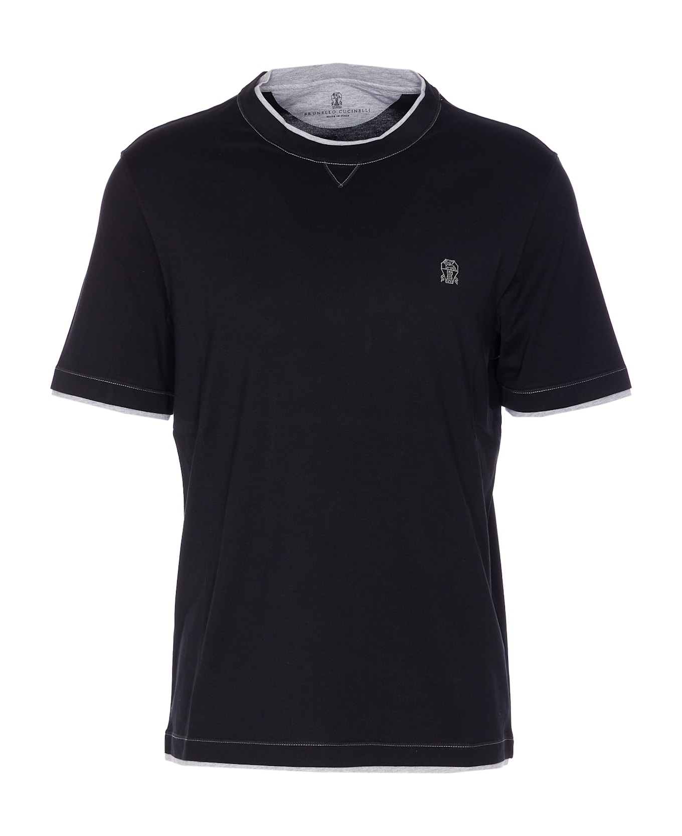 Brunello Cucinelli Logo T-shirt - Black