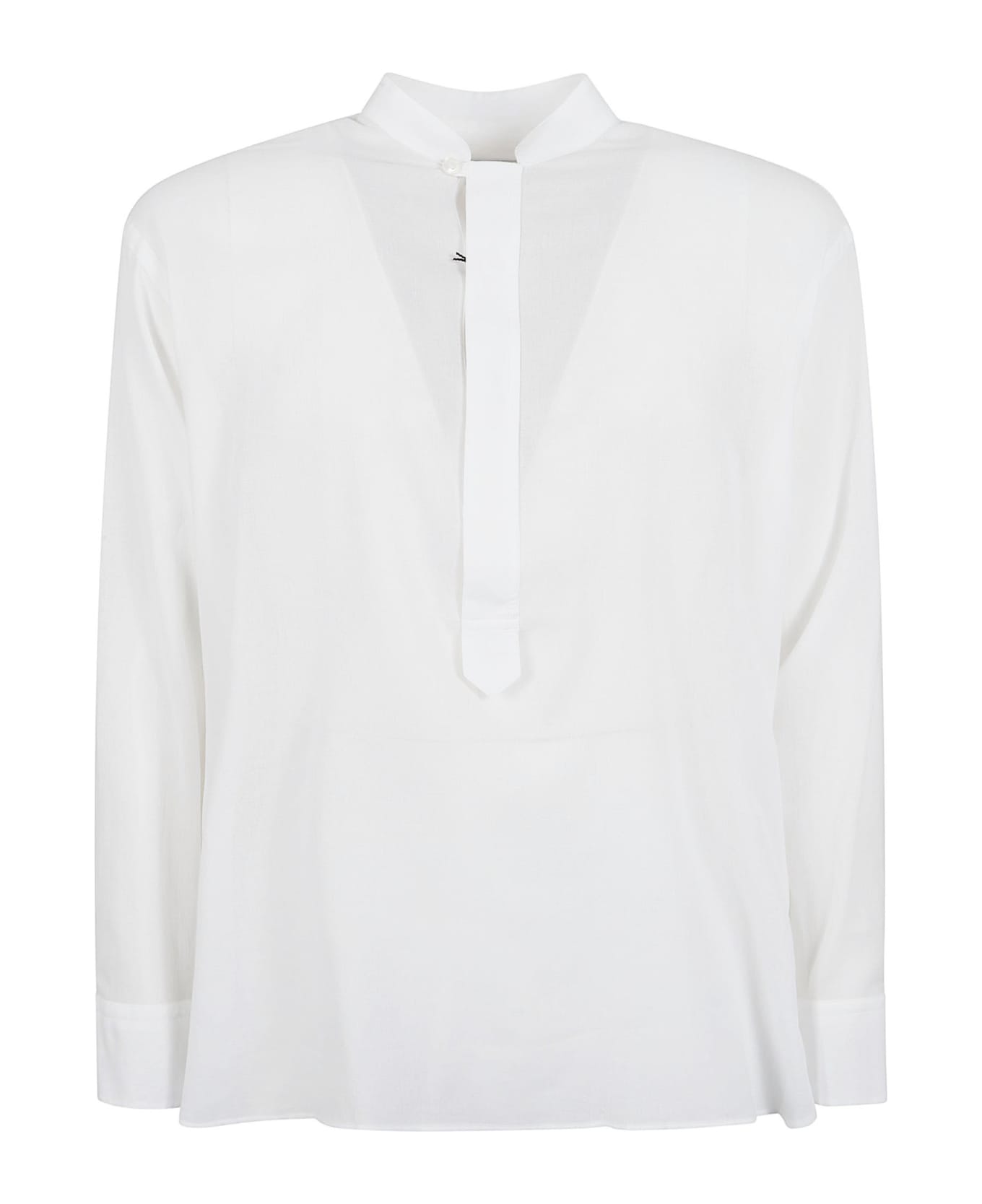 Lardini Button-less Shirt - Bianco