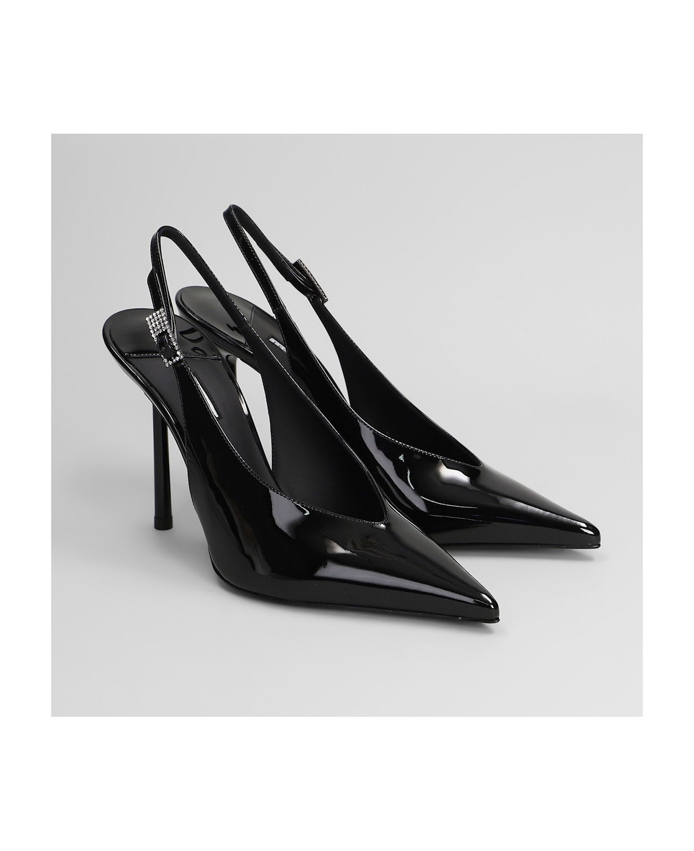 Le Silla Clivage Pumps In Black Patent Leather - black