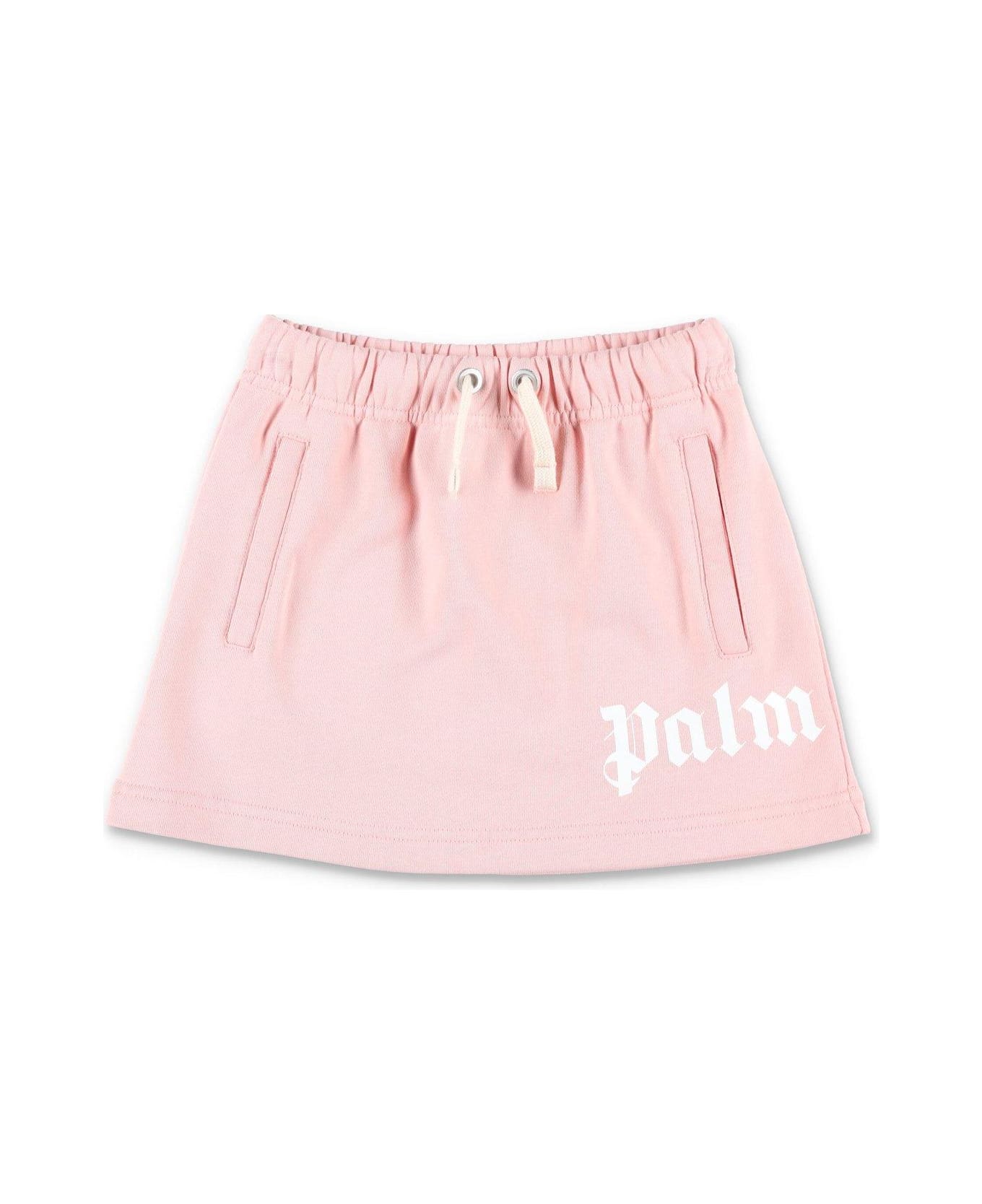 Palm Angels High Waist Drawstring Skirt - PINK