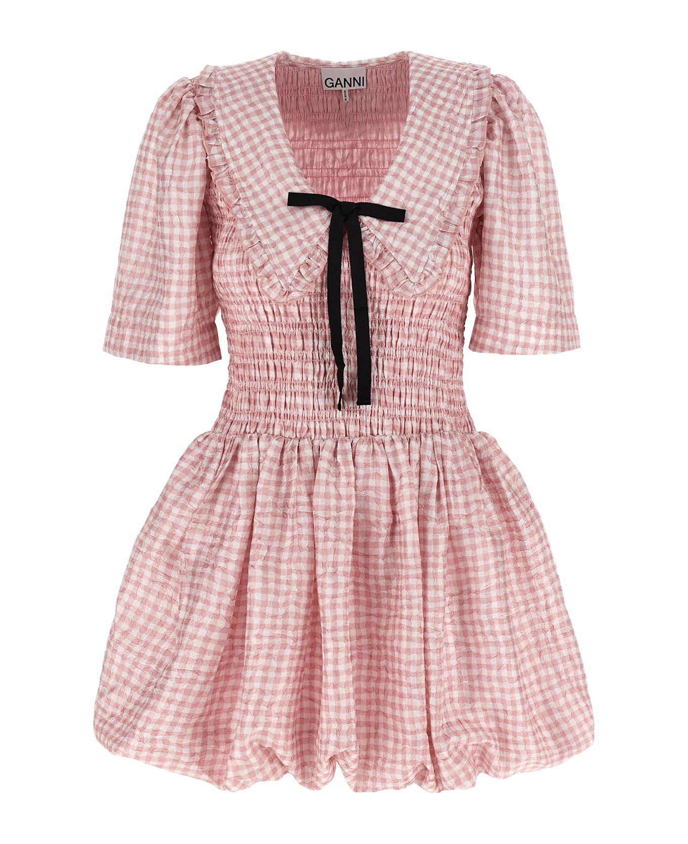 Ganni 
pink Check
 Dress - Pink