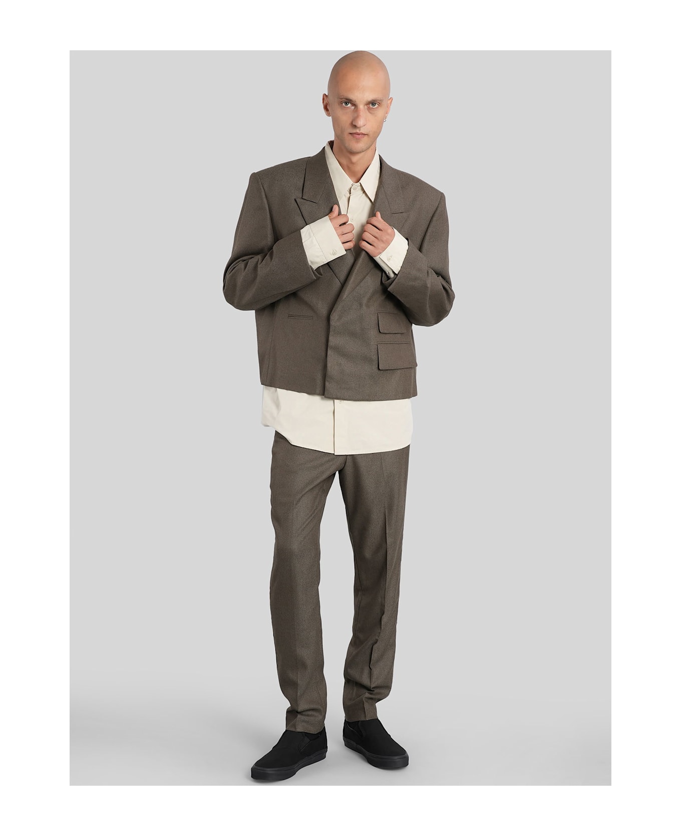 Entire Studios Book Blazer Blazer In Green Wool - green