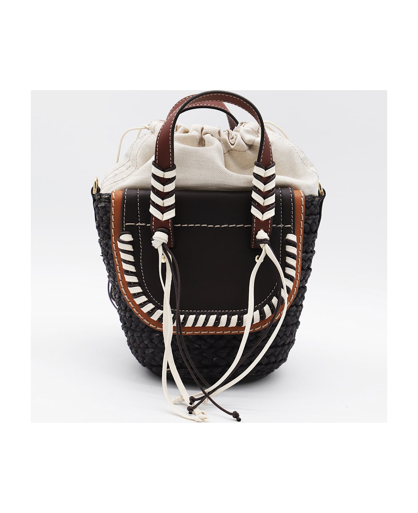 Cuba Lab Black Leather Habanera Satchels Bag - EBONY