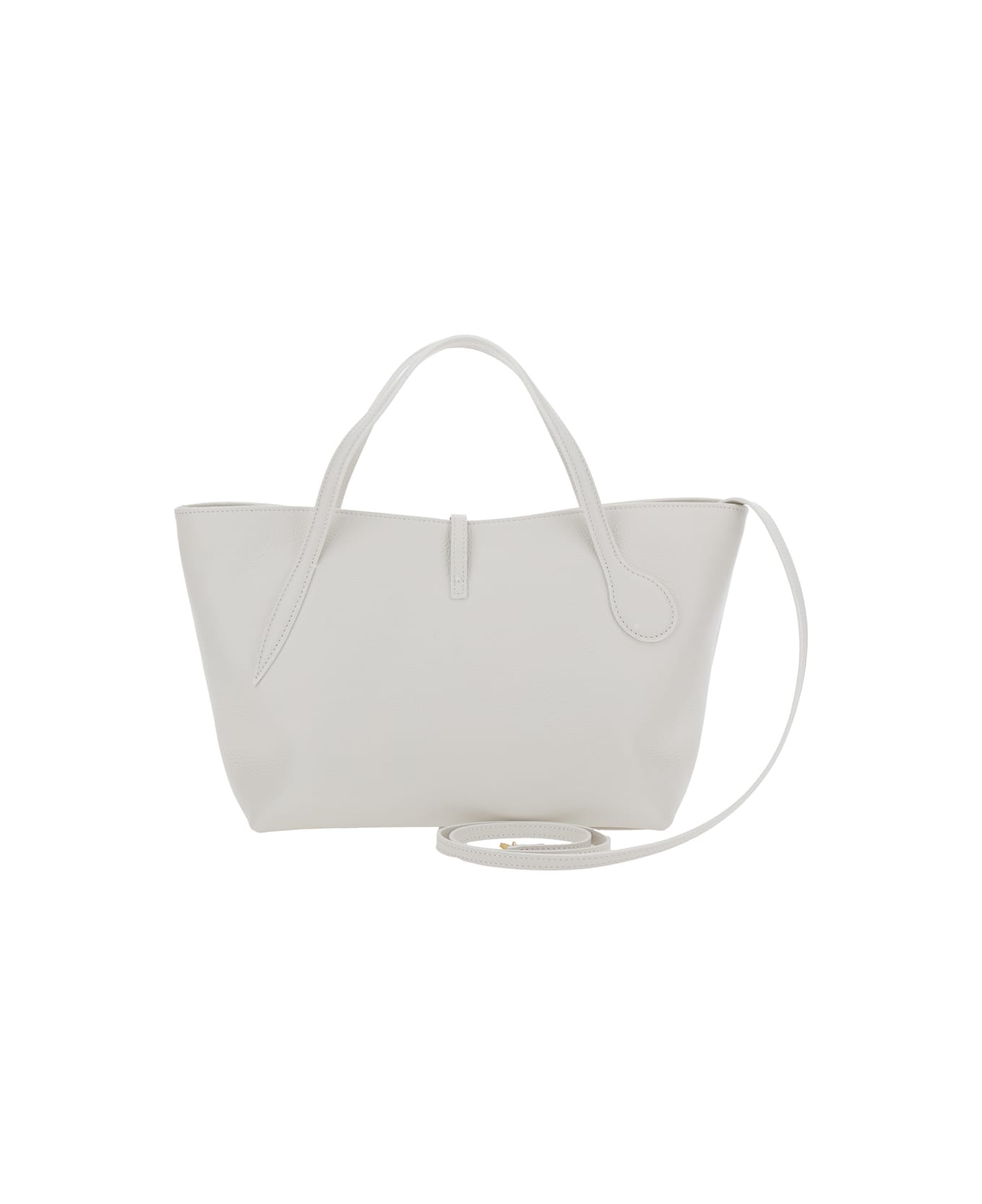 Little Liffner 
petite Penne
 White Tote Bag With Side Pocket In Leather Woman - White