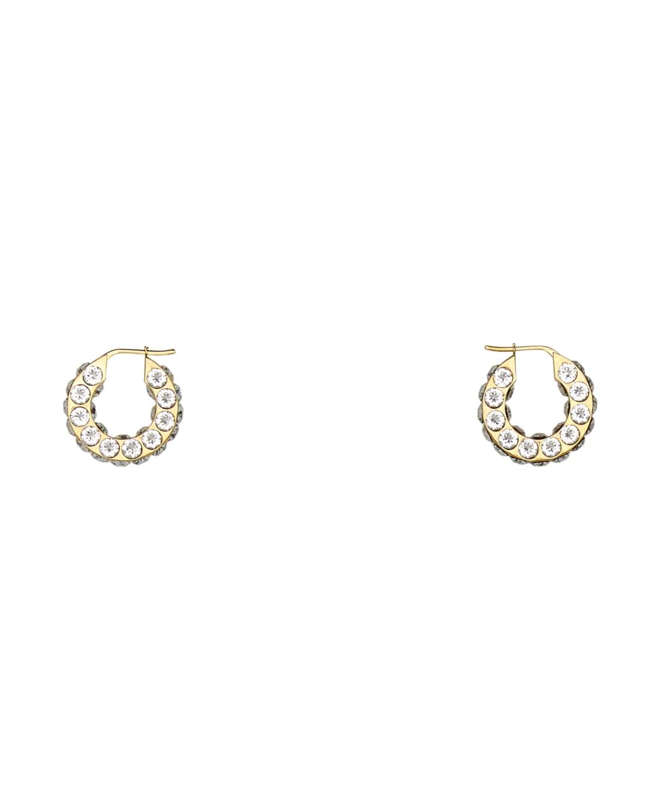 Amina Muaddi Embellished Metal Small Jaheel Earrings - WHIGOLDBA