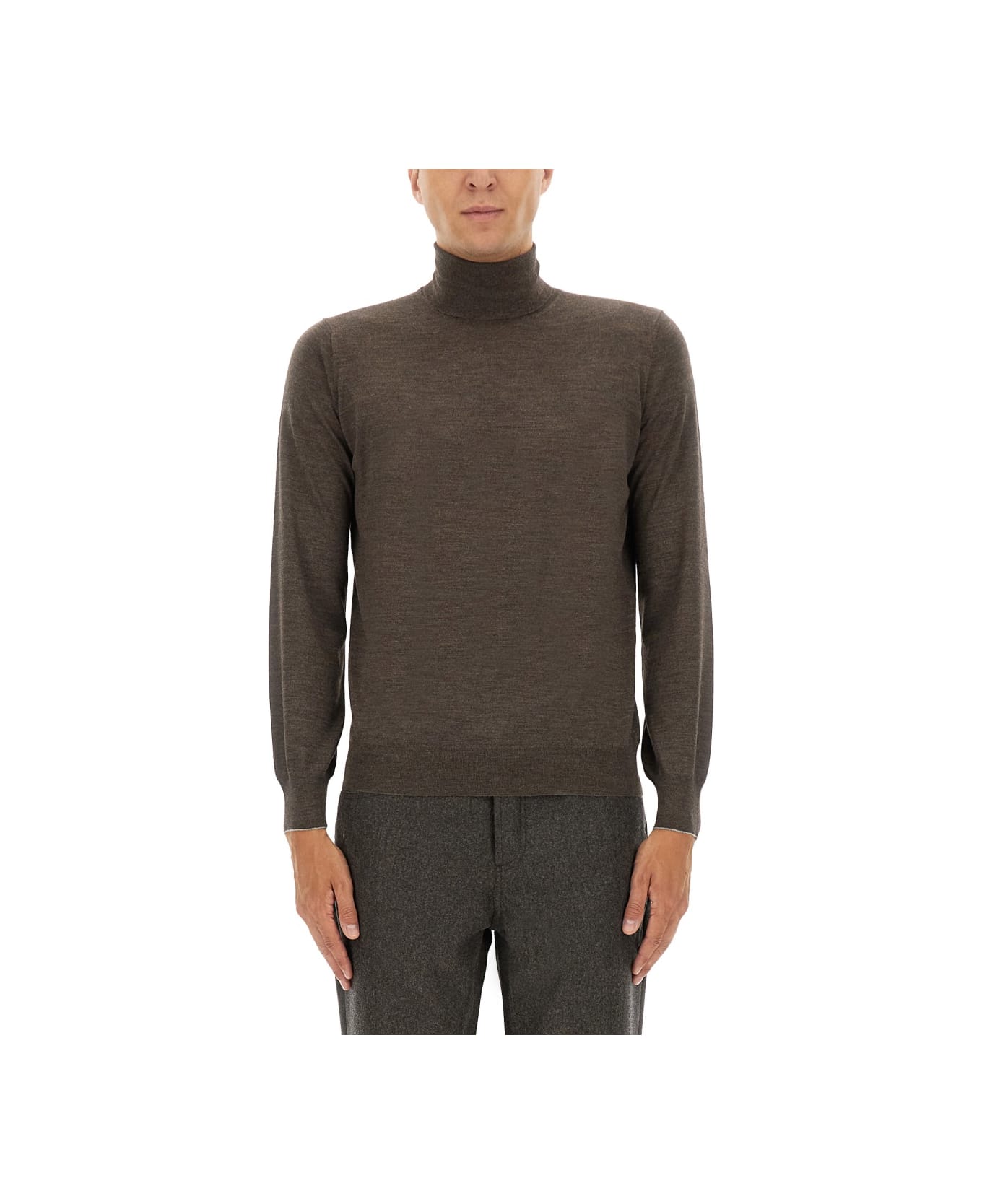 Brunello Cucinelli Turtleneck Shirt - BROWN