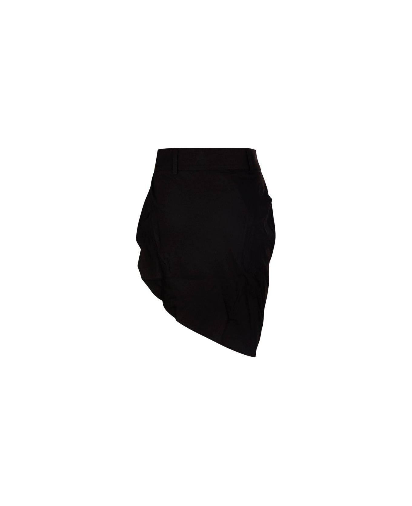 Jacquemus Draped Mini Skirt - Black