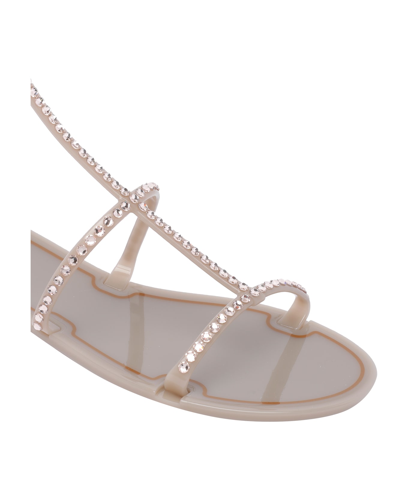 Menghi Rubber Sandals - Beige
