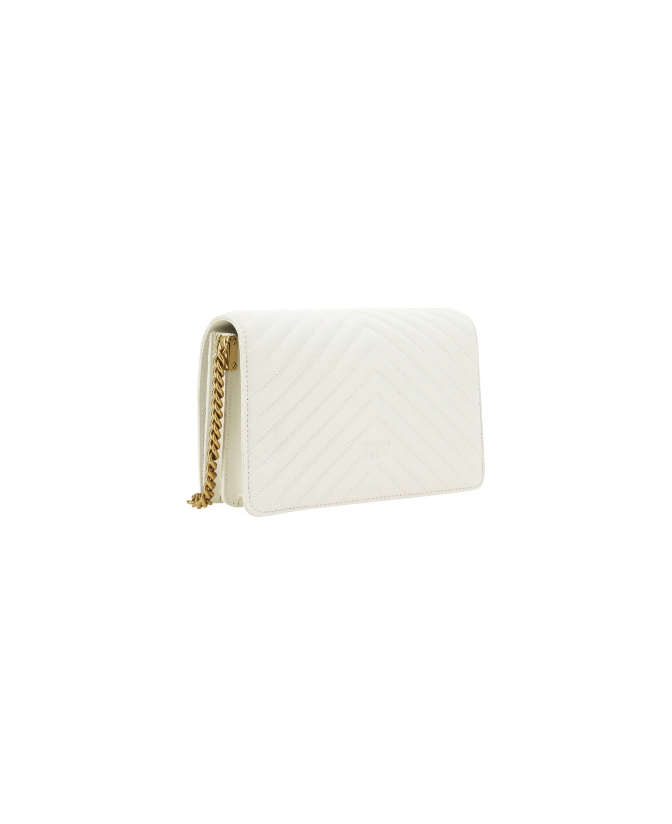 Pinko Love Click Shoulder Bag - Bianco Seta