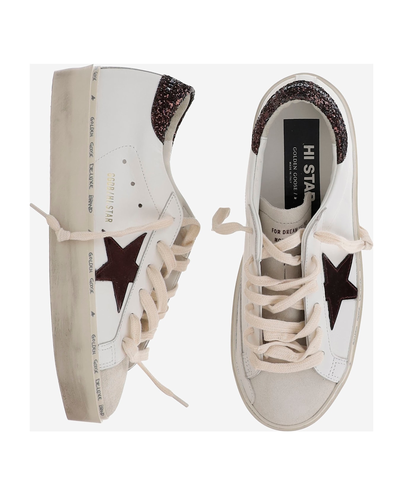 Golden Goose Ball Star Leather Sneakers - Brown