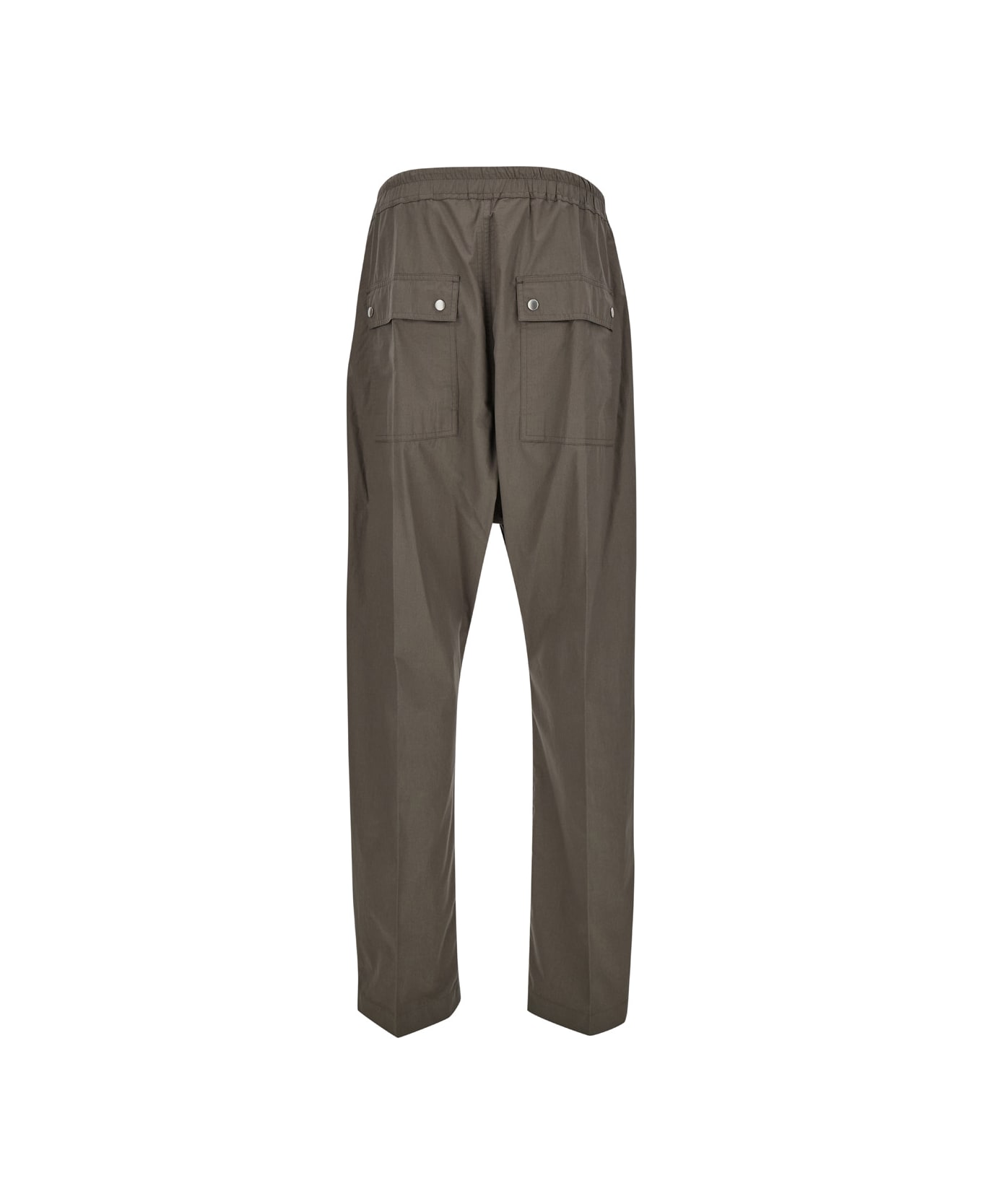Rick Owens Light Brown Low Crotch Straight Trousers In Cotton Man - Pink