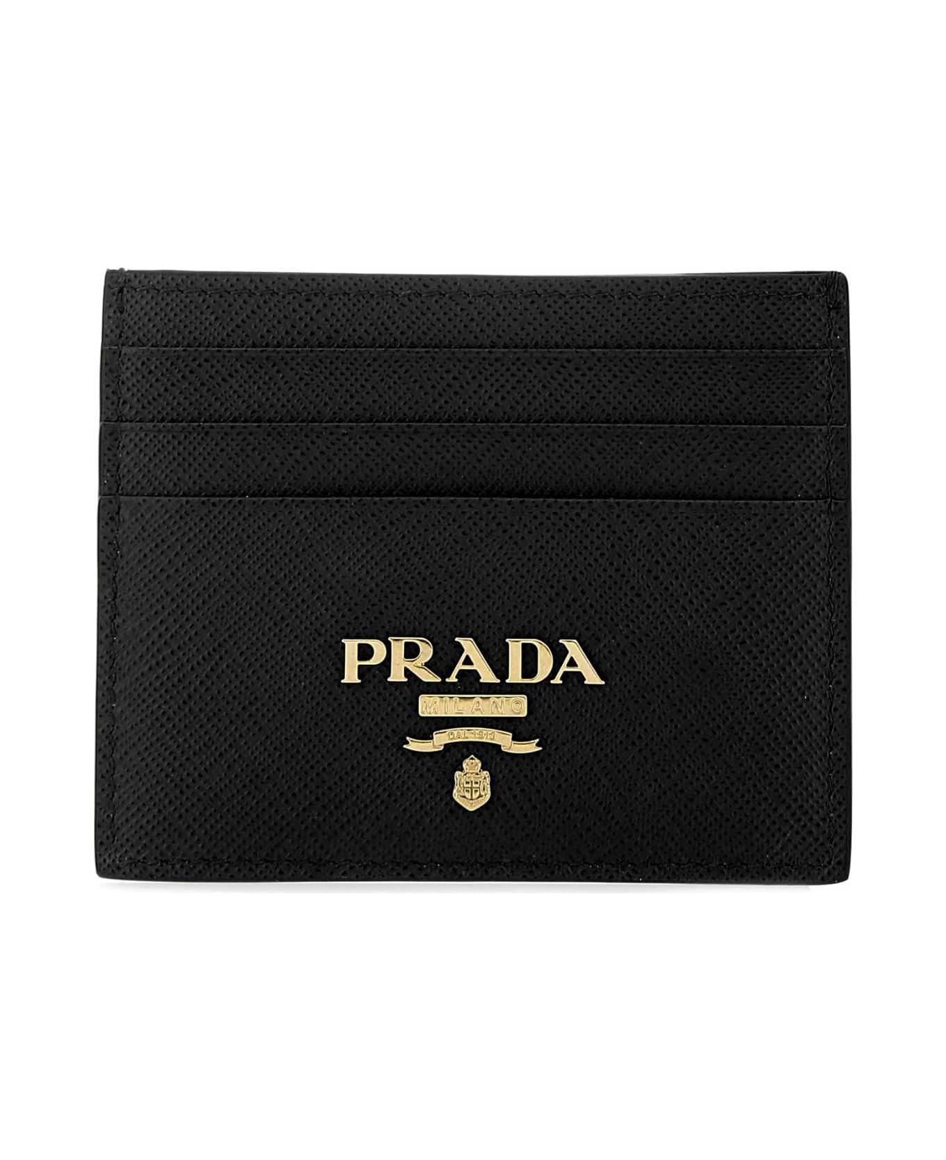 Prada Black Leather Card Holder - F0002