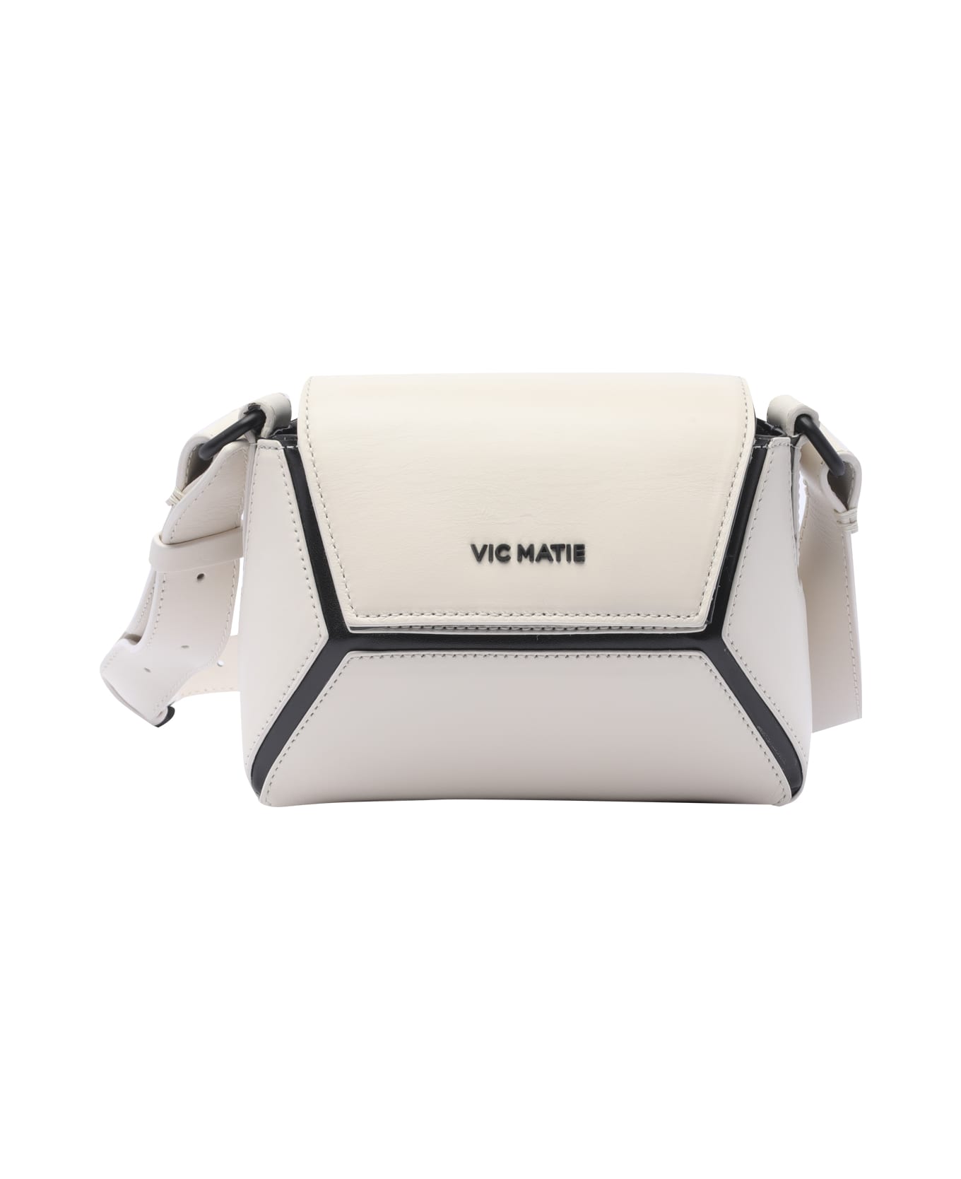 Vic Matié Logo Crossbody Bag - White