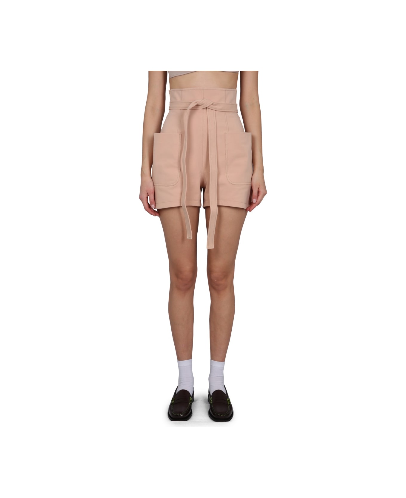 Philosophy di Lorenzo Serafini Shorts With Belt - PINK