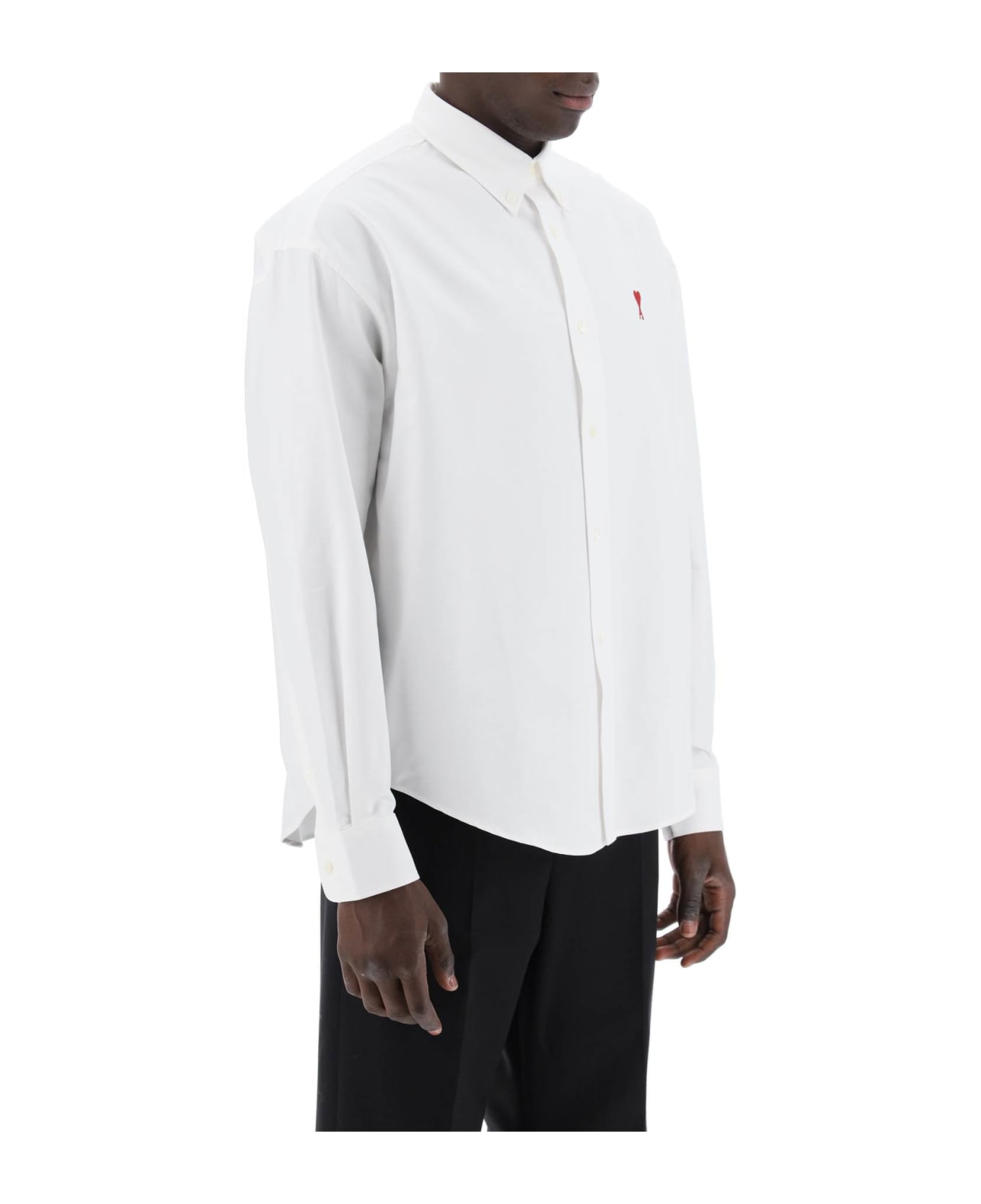 Ami Alexandre Mattiussi Ami De Coeur Boxy Shirt - BLANC NATUREL (White)