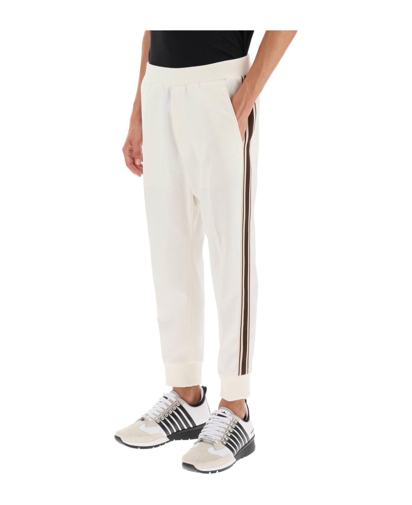 Dsquared2 Wool Blend Tailored Jog Pants - OFF WHITE (White)