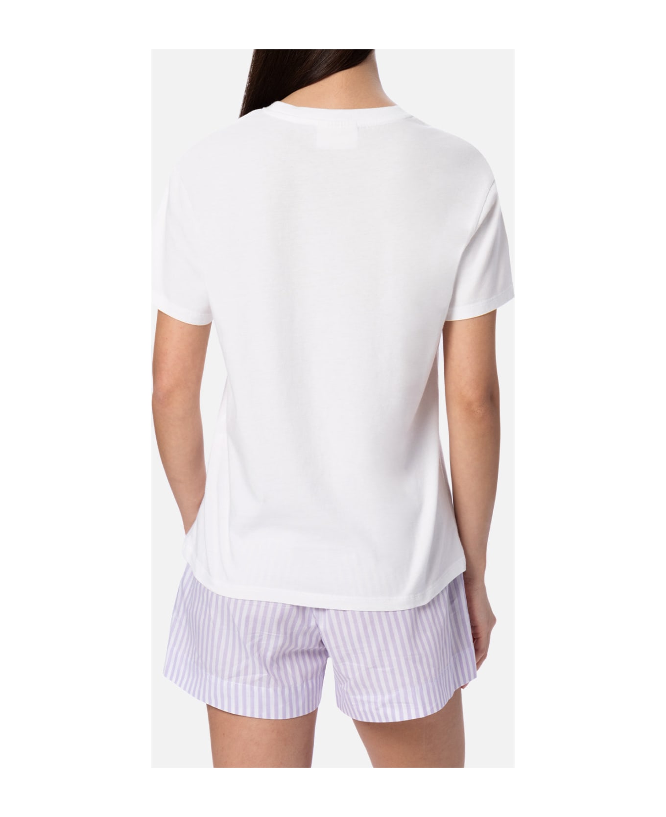 MC2 Saint Barth Woman Cotton Jersey Crewneck T-shirt Emilie With Barbie Logo Print | Barbie Special Edition - WHITE