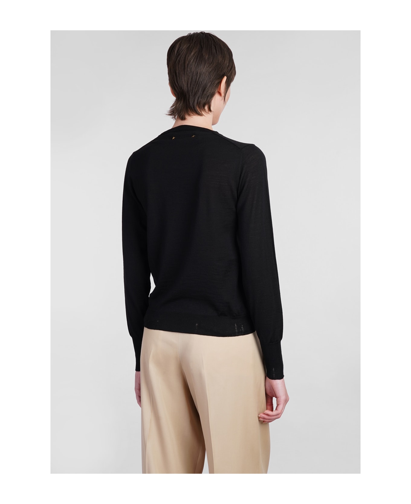 Golden Goose Distressed Effect Knit Jumper - black