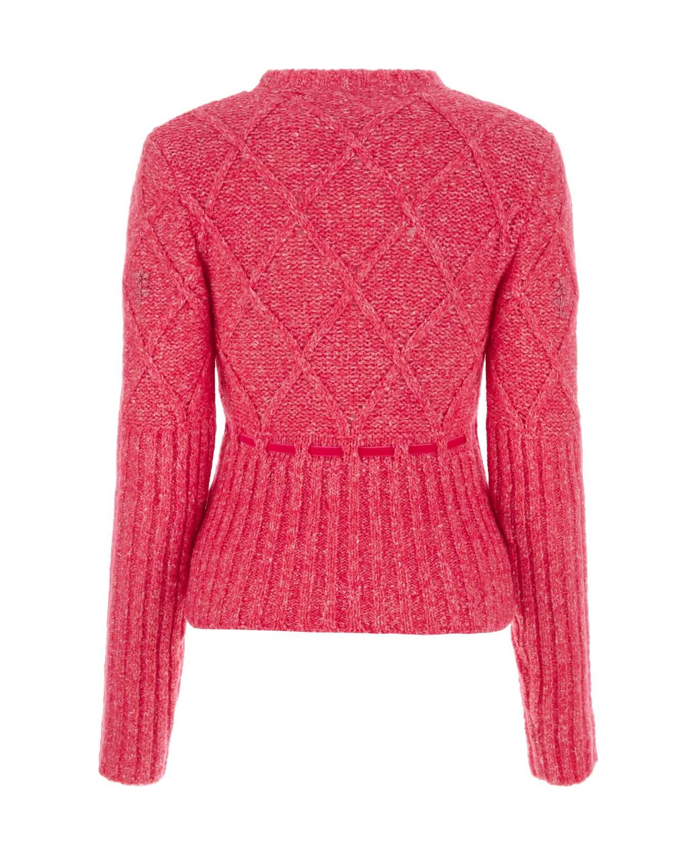 Cormio Fuchsia Wool Blend Sweater - FUXIA