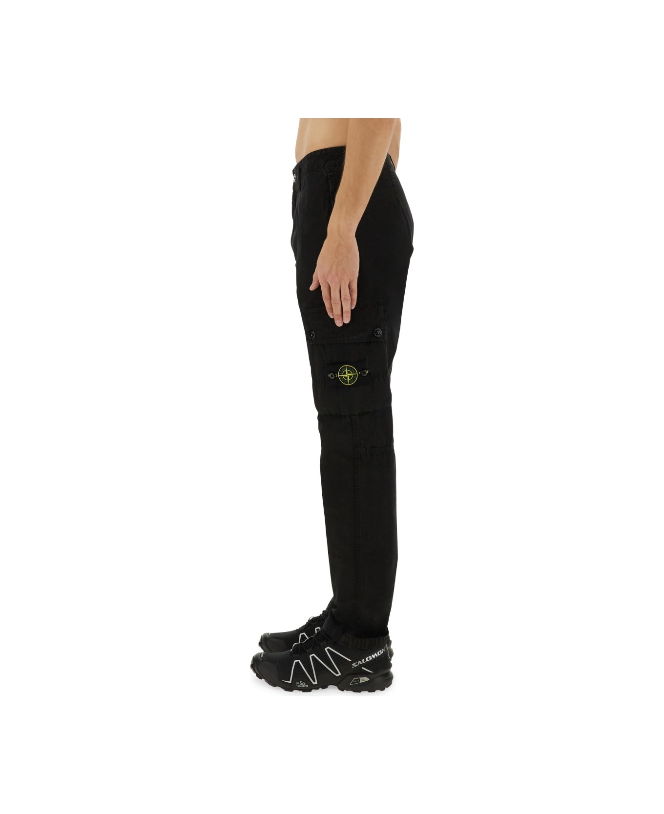 Cotton Canvas Cargo Pants - Thumbnail 4