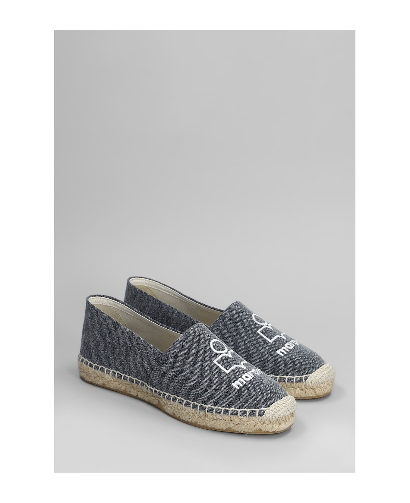 Isabel Marant Canae Espadrilles In Black Cotton - black