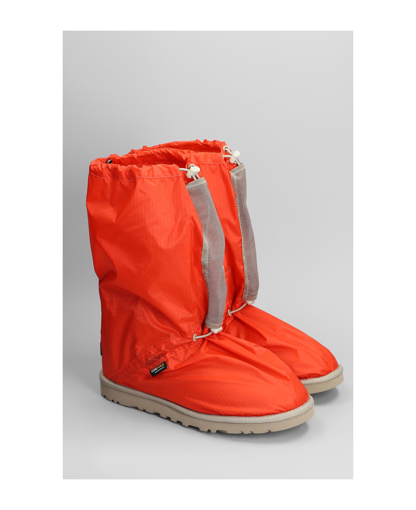 UGG Classic Mini Low Heels Boots In Red Nylon - red