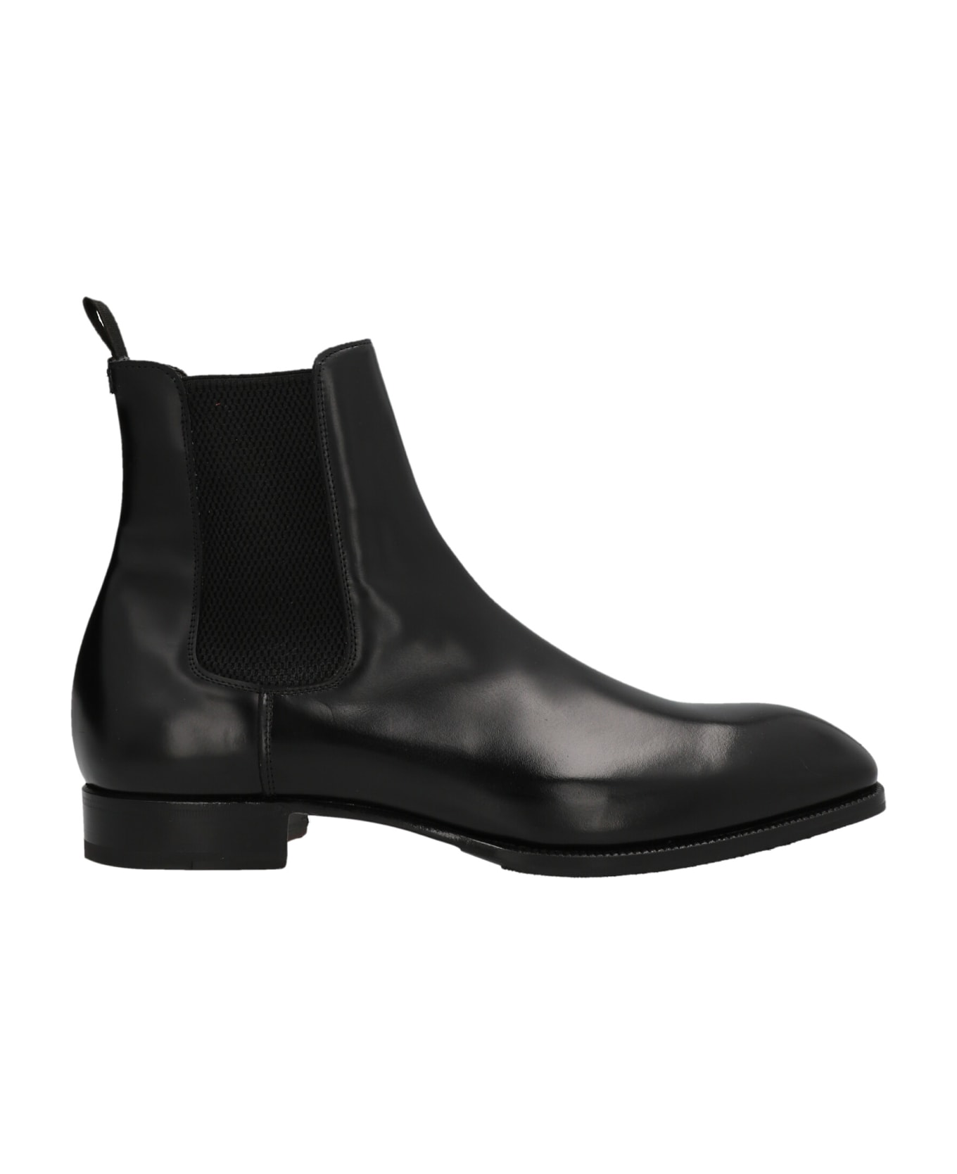 Lidfort Chelsea Leather Boots - Black   ブーツ