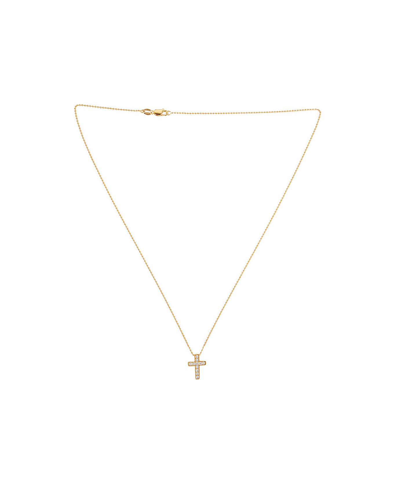 Dsquared2 Silver Necklace W Rhinestone - Gold Crystal