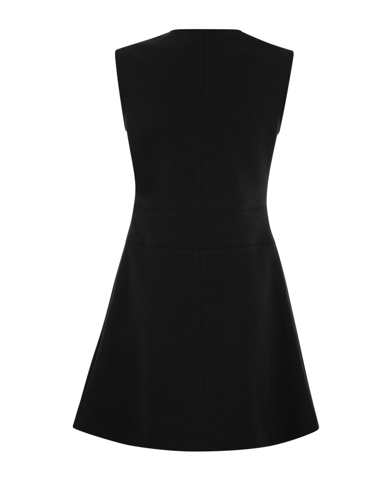 Moncler Zipped Sleeveless Mini Dress - BLACK ワンピース＆ドレス