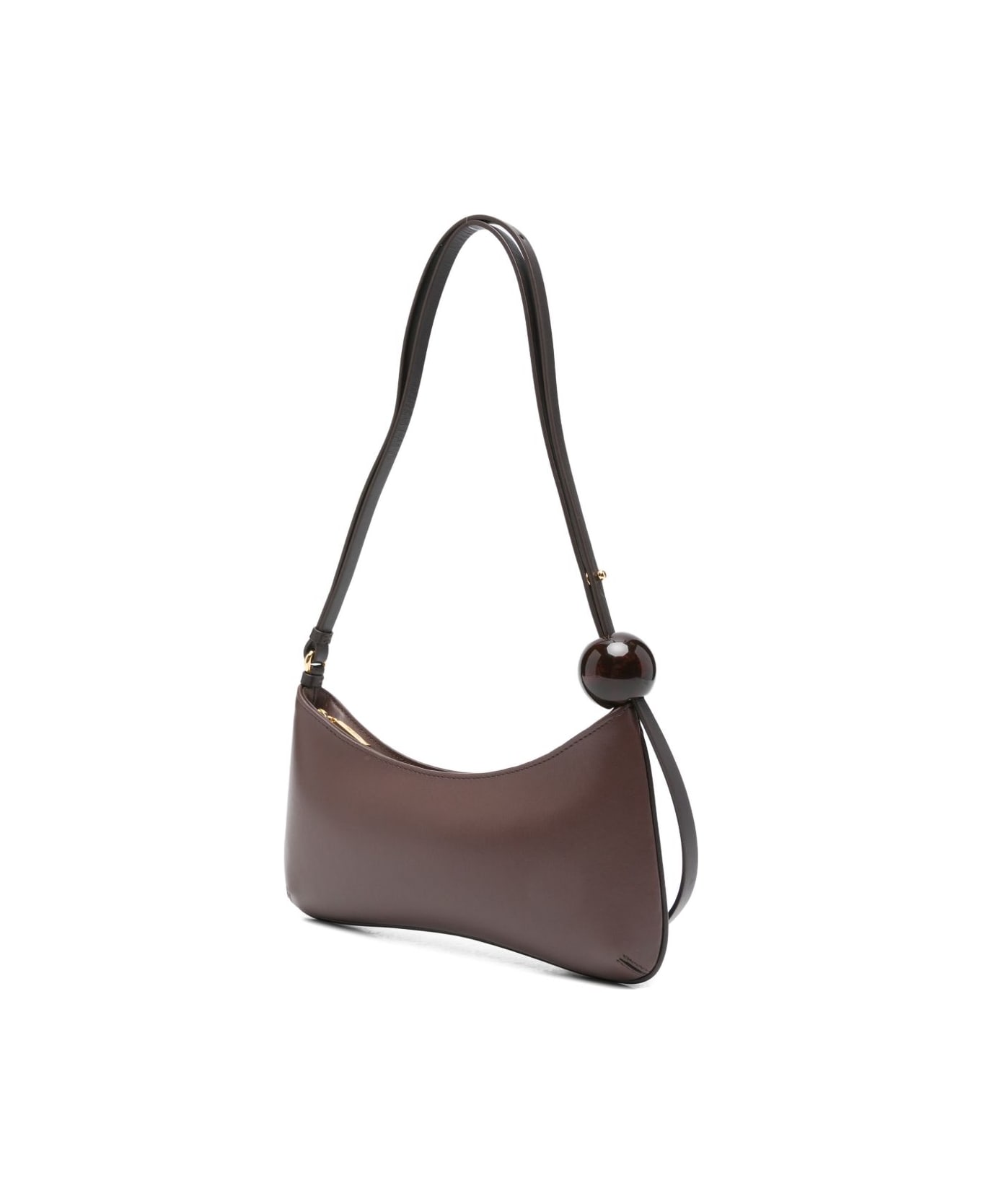 Jacquemus Le Bisou Perle Leather Shoulder Bag - Brown