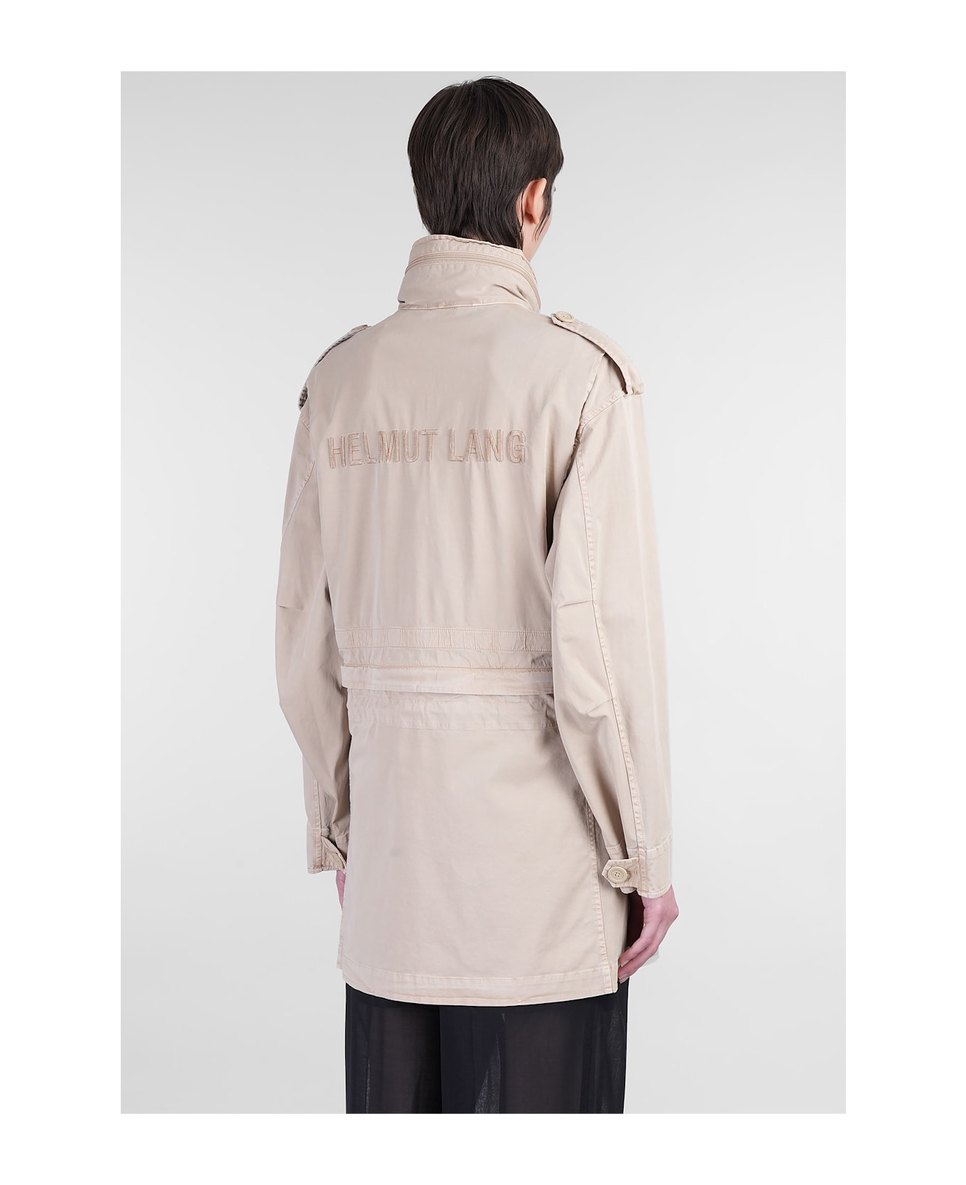 Helmut Lang Parka In Beige Cotton - beige