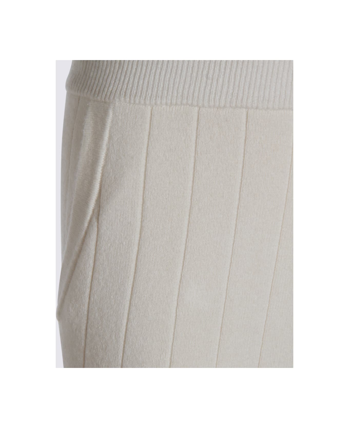 Max Mara White Cashmere Jardin Pants - White