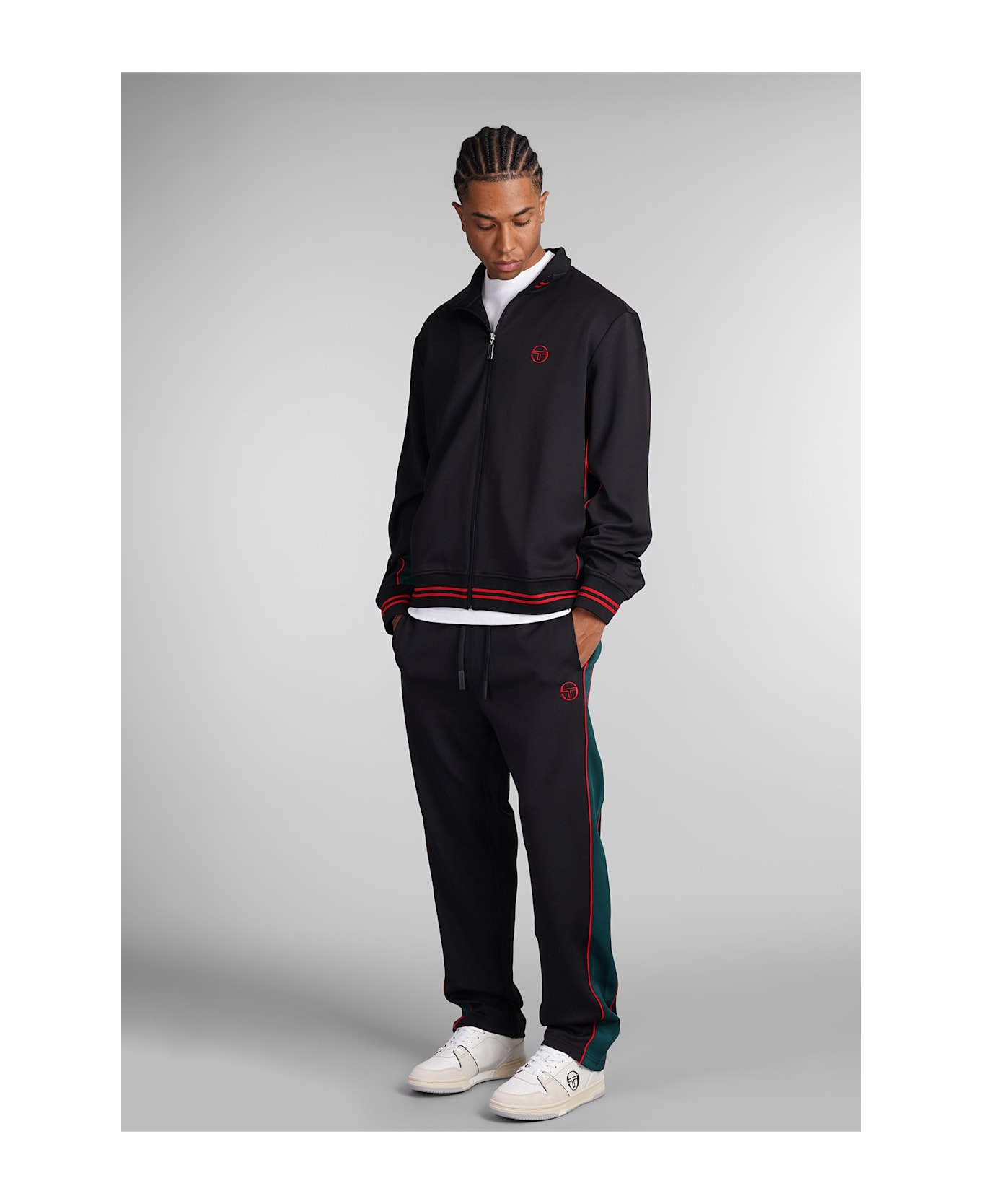 Sergio Tacchini Pants In Black Polyester - black