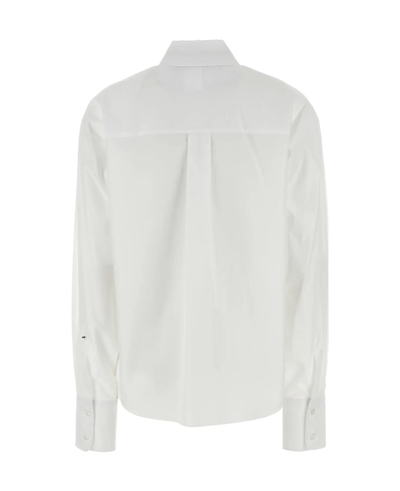 SportMax White Poplin Gesso Shirt - C