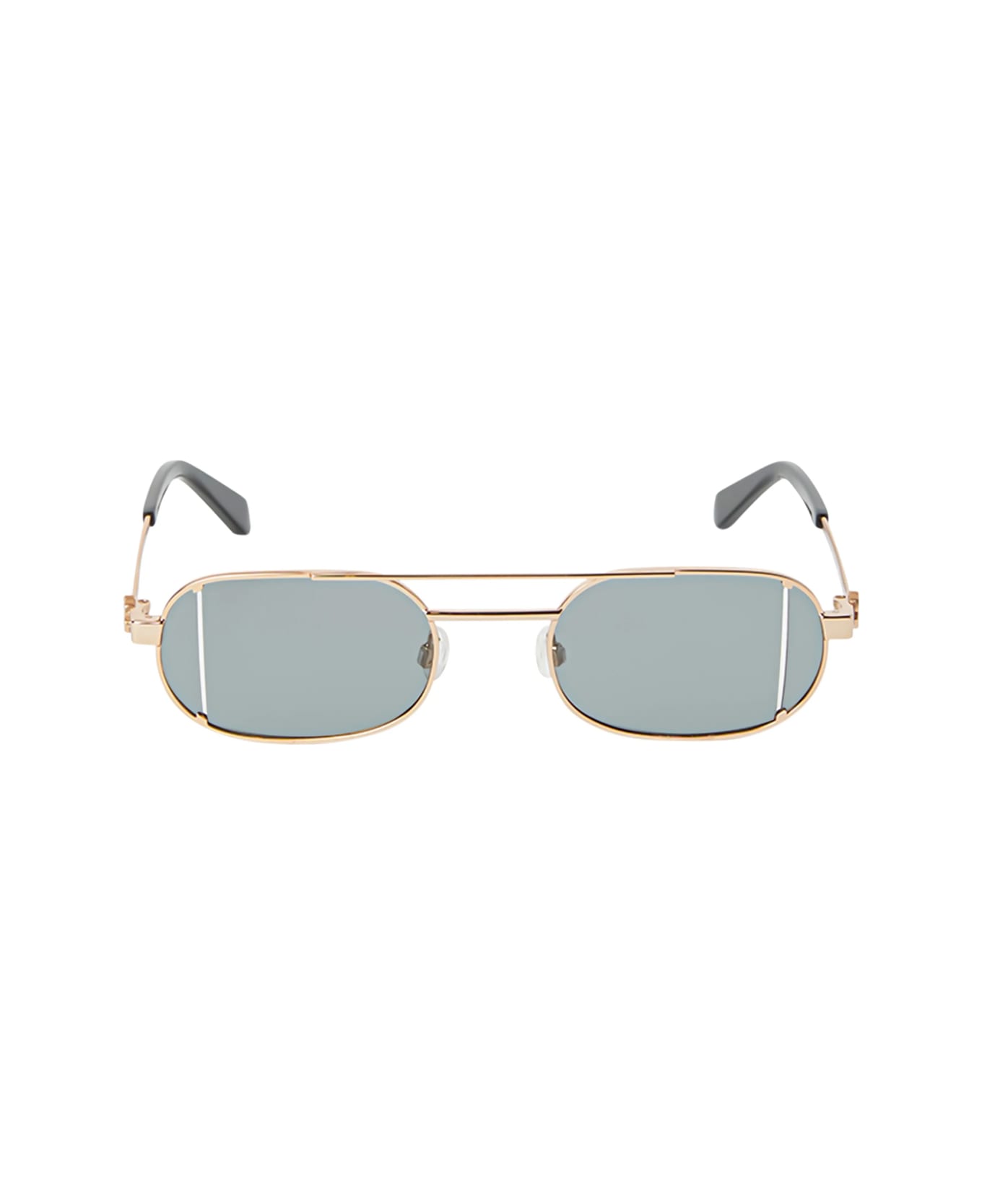 Off-White Oeri14h Lynn 7606 Gold Dark Grey Sunglasses - Oro